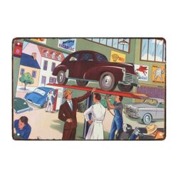 plaque métal garage mécanique