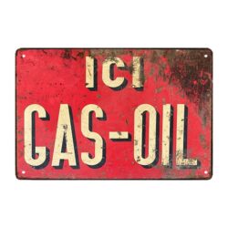plaque métal gasoil