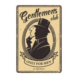 plaque métal gentleman