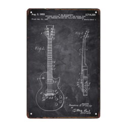 plaque métal gibson les paul