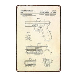 plaque métal glock