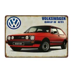 plaque métal golf 2 gti
