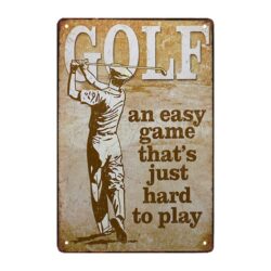 plaque métal golf