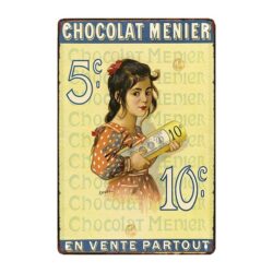 plaque publicitaire ancienne chocolat menier