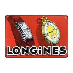 plaque publicitaire ancienne longines