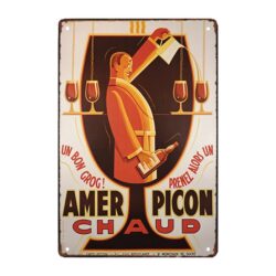 plaque publicitaire ancienne métal picon