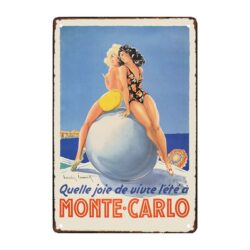 plaque publicitaire ancienne quelle joie de vivre a monte carlo
