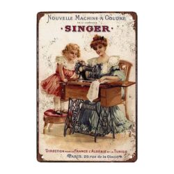 plaque publicitaire ancienne singer
