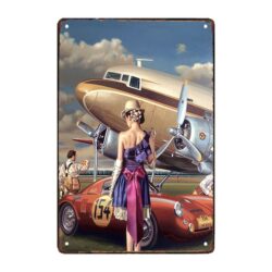 plaque publicitaire avion