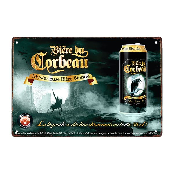 plaque-publicitaire-biere-du-corbeau plaque publicitaire bière du corbeau