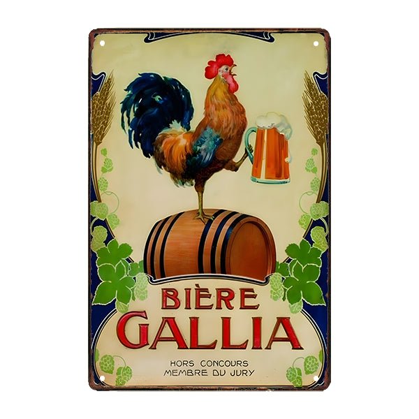 plaque-publicitaire-biere-gallia plaque publicitaire bière gallia