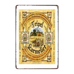 plaque publicitaire bière karmeliet