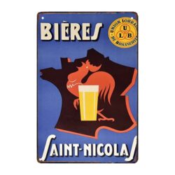 plaque publicitaire biere saint nicolas