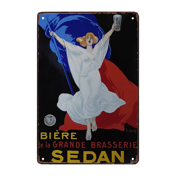 plaque-publicitaire-biere-sedan plaque publicitaire biere sedan