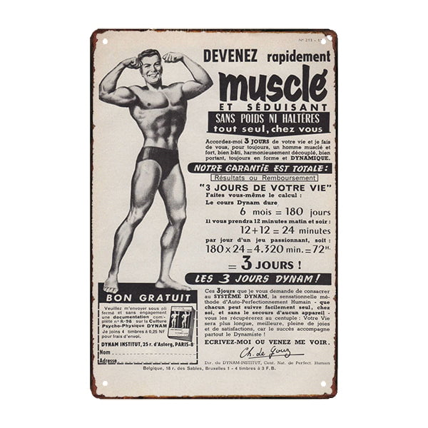 plaque-publicitaire-bodybuilding-en-metal-deco plaque publicitaire bodybuilding en metal deco