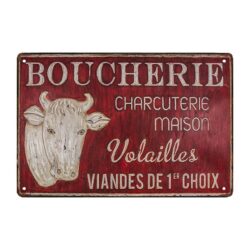 plaque publicitaire boucherie