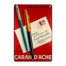 plaque publicitaire caran d'ache