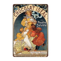 plaque publicitaire chocolat ideal