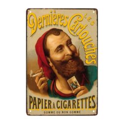 plaque publicitaire cigarette ancienne