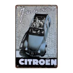 plaque publicitaire citroen vintage