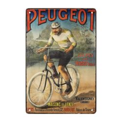plaque publicitaire de vélo Peugeot