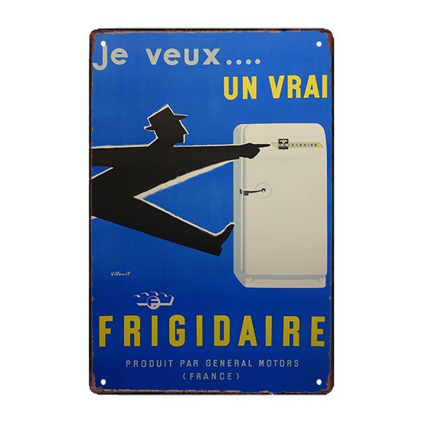 plaque-publicitaire-frigidaire plaque publicitaire frigidaire