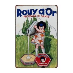plaque publicitaire fromage