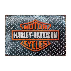 plaque publicitaire garage harley davidson