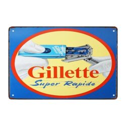plaque publicitaire gillette