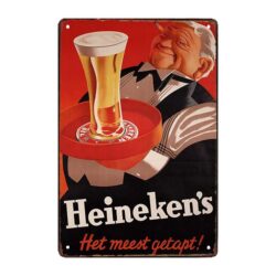 plaque publicitaire heineken