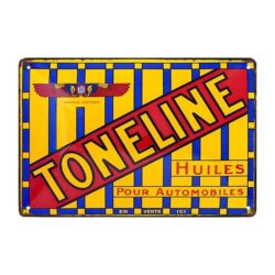 plaque publicitaire huile auto