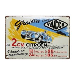plaque publicitaire huile automobile