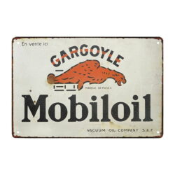 plaque publicitaire huile automobile gargoyle