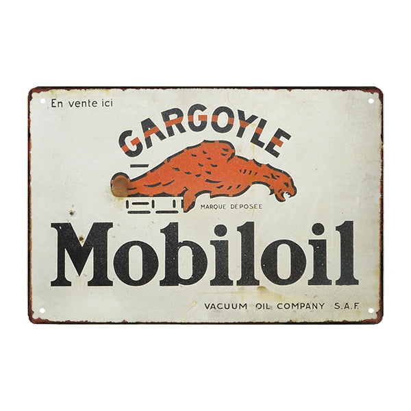 plaque-publicitaire-huile-automobile-gargoyle plaque publicitaire huile automobile gargoyle