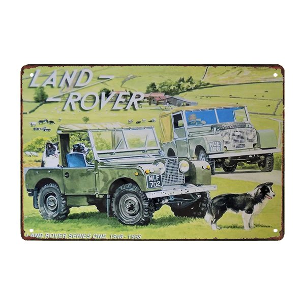 plaque-publicitaire-land-rover Plaque Métal Vintage <br> Land Rover – Image 1