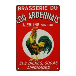 plaque publicitaire le coq ardenne