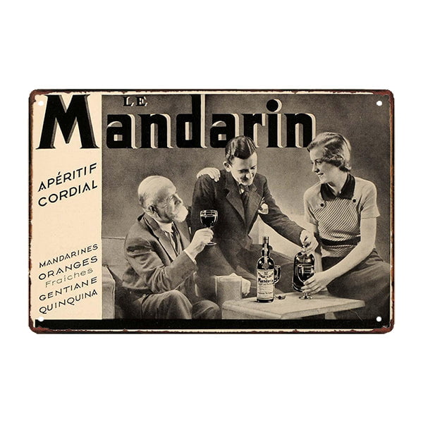 plaque-publicitaire-le-mandarin-aperitif-cordial plaque publicitaire le mandarin apéritif cordial