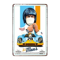 plaque publicitaire le mans steve mcqueen