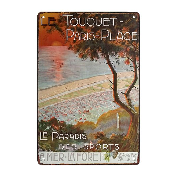 plaque-publicitaire-le-touquet Plaque Métal Vintage <br> Le Touquet – Image 1