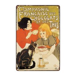 plaque publicitaire métal chocolat