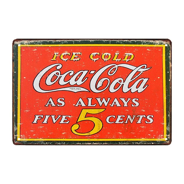 plaque-publicitaire-metal-coca plaque publicitaire métal coca