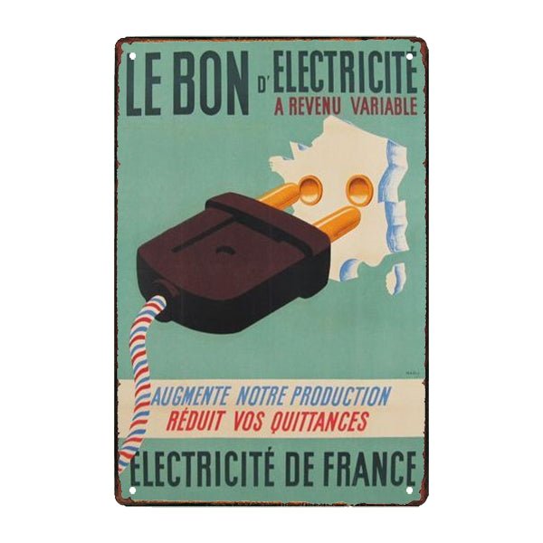 plaque-publicitaire-metal-electricite plaque publicitaire métal electricité