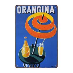 plaque publicitaire métal orangina
