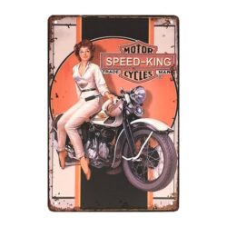plaque publicitaire métal vintage cycle
