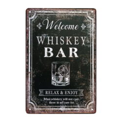 plaque publicitaire métal whisky