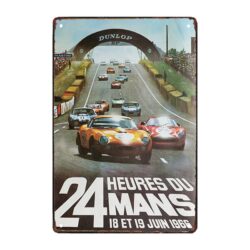 plaque publicitaire métallique le mans