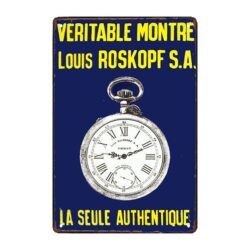 plaque publicitaire montre
