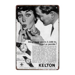 plaque publicitaire montre kelton
