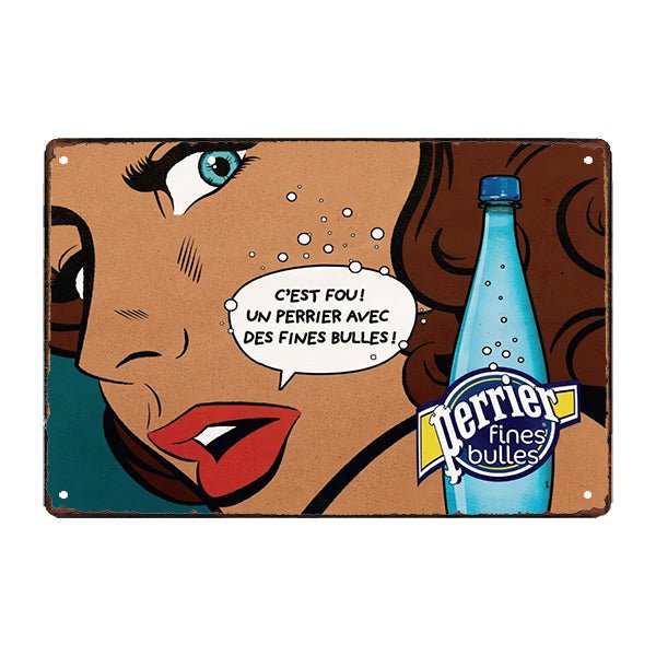 plaque-publicitaire-perrier-fine-bulle plaque publicitaire perrier fine bulle