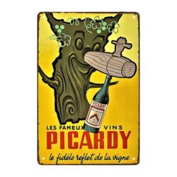 plaque publicitaire picardy reflet de la vigne